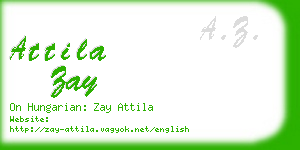 attila zay business card